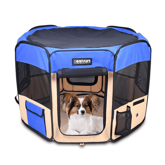 GROWTOCHOICE - Pet Dog Playpens: Portable Soft Exercise Pens for Dogs, Cats, Kittens, and Rabbits - Available in Multiple Sizes with Carry Bag - Perfect for Indoor/Outdoor Use - Growtochoice LLC