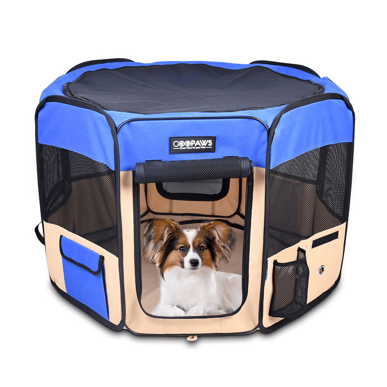 GROWTOCHOICE - Pet Dog Playpens: Portable Soft Exercise Pens for Dogs, Cats, Kittens, and Rabbits - Available in Multiple Sizes with Carry Bag - Perfect for Indoor/Outdoor Use - Growtochoice LLC