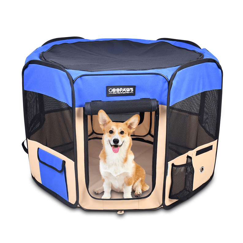 GROWTOCHOICE - Pet Dog Playpens: Portable Soft Exercise Pens for Dogs, Cats, Kittens, and Rabbits - Available in Multiple Sizes with Carry Bag - Perfect for Indoor/Outdoor Use - Growtochoice LLC
