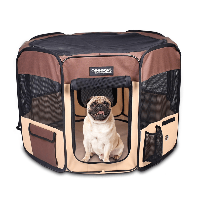 GROWTOCHOICE - Pet Dog Playpens: Portable Soft Exercise Pens for Dogs, Cats, Kittens, and Rabbits - Available in Multiple Sizes with Carry Bag - Perfect for Indoor/Outdoor Use - Growtochoice LLC