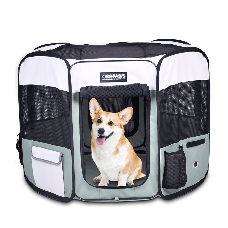 GROWTOCHOICE - Pet Dog Playpens: Portable Soft Exercise Pens for Dogs, Cats, Kittens, and Rabbits - Available in Multiple Sizes with Carry Bag - Perfect for Indoor/Outdoor Use - Growtochoice LLC