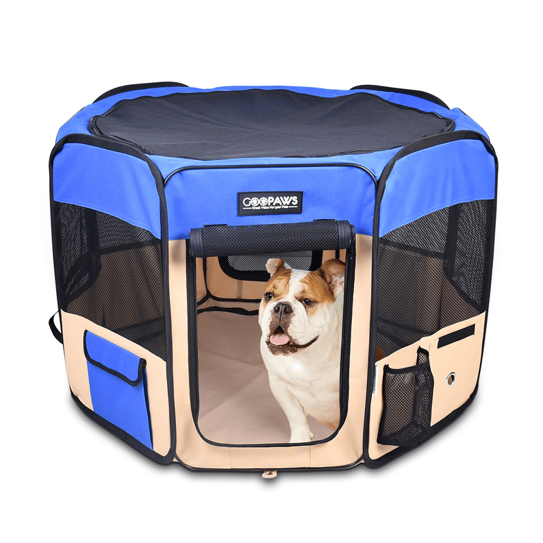 GROWTOCHOICE - Pet Dog Playpens: Portable Soft Exercise Pens for Dogs, Cats, Kittens, and Rabbits - Available in Multiple Sizes with Carry Bag - Perfect for Indoor/Outdoor Use - Growtochoice LLC