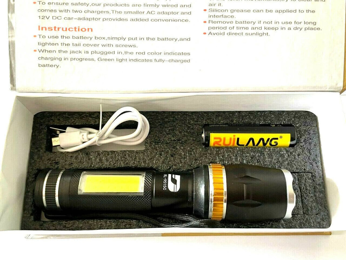 USB Flashlight –R Multi-Function, Rechargeable