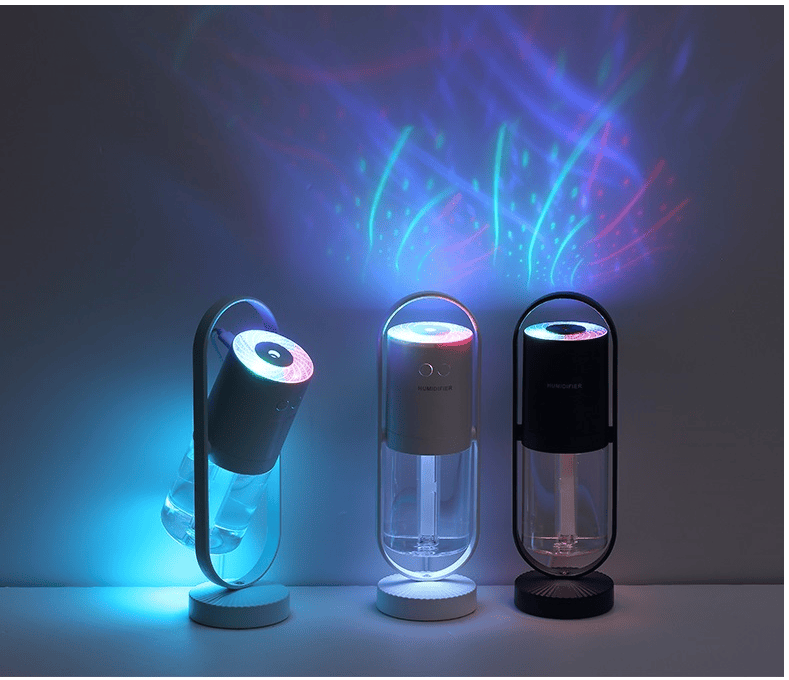 Magic Shadow USB Air Humidifier For Home With Projection Night Lights Ultrasonic Car Mist Maker Mini Office Air Purifier - Growtochoice LLC
