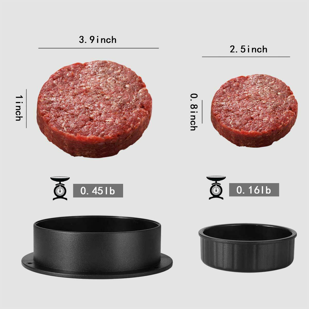 Burger Press Stuffed Patty Maker Mold Slider EASY Homemade Hamburger Making Tool - Growtochoice LLC