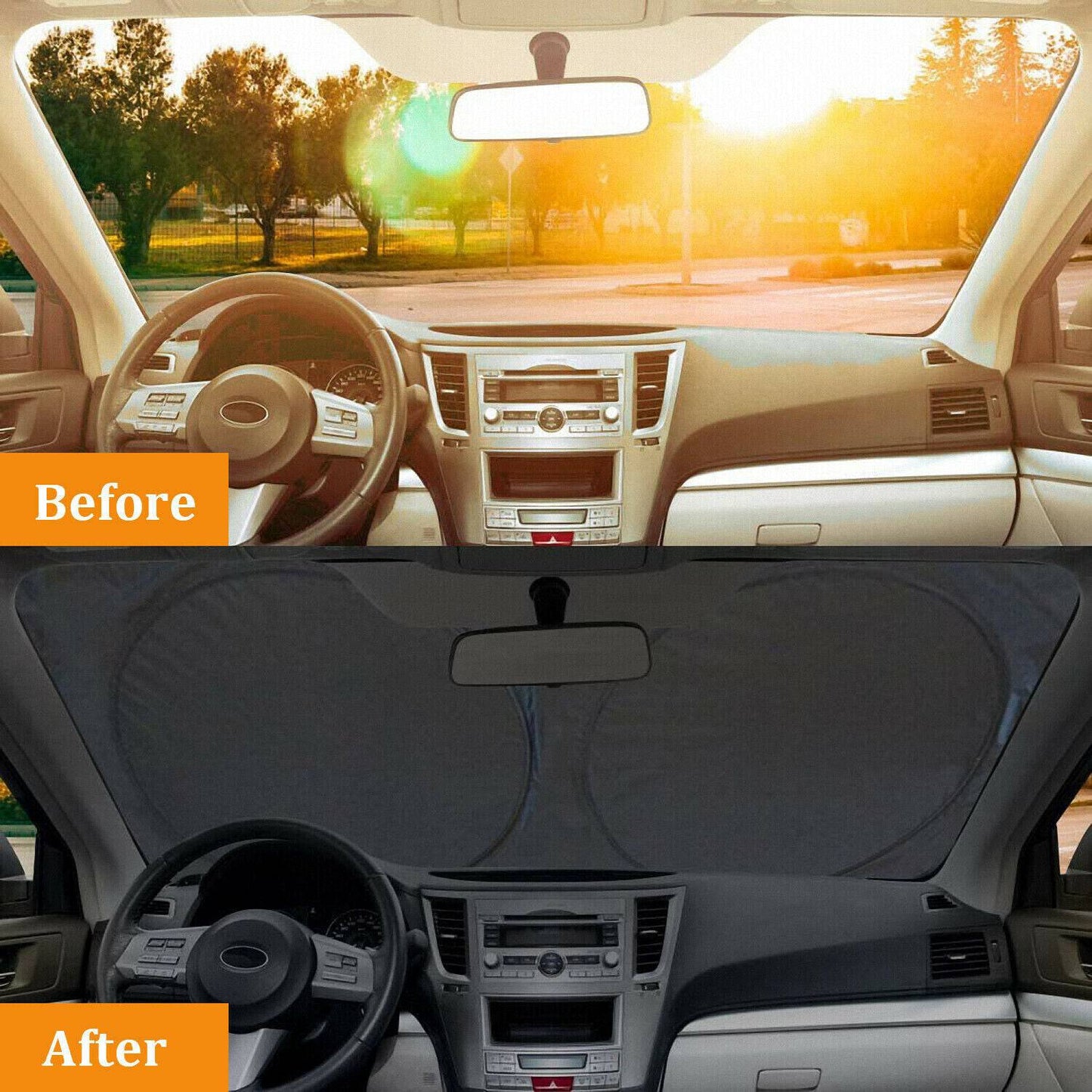 Foldable Car Front Rear Window Windshield Sun Shade Shield Cover Visor UV Block - Growtochoice LLC