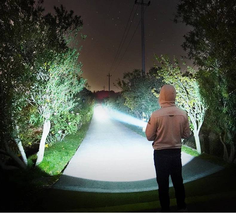 Strong Flashlight Focusing Led Flash Light Rechargeable Super Bright LED Outdoor Xenon Lamp - Growtochoice LLC