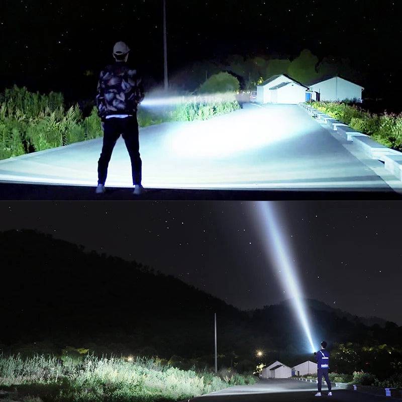 Strong Flashlight Focusing Led Flash Light Rechargeable Super Bright LED Outdoor Xenon Lamp - Growtochoice LLC