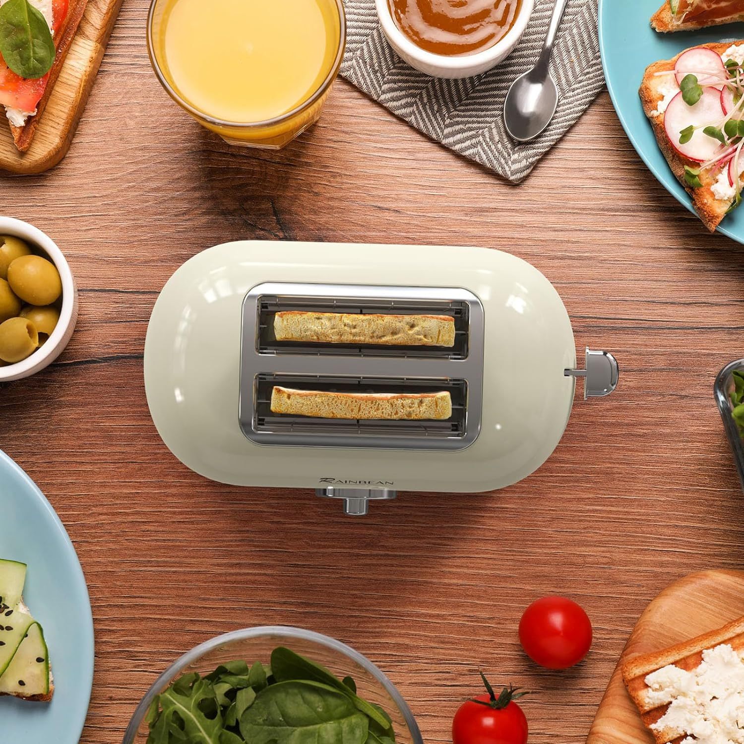 Toaster 2 Slice Retro Toaster Stainless Steel With 6 Bread Shade Settings And Bagel Cancel Defrost Reheat Function, Cute Bread Toaster With Extra Wide Slot And Removable Crumb Tray - Growtochoice LLC