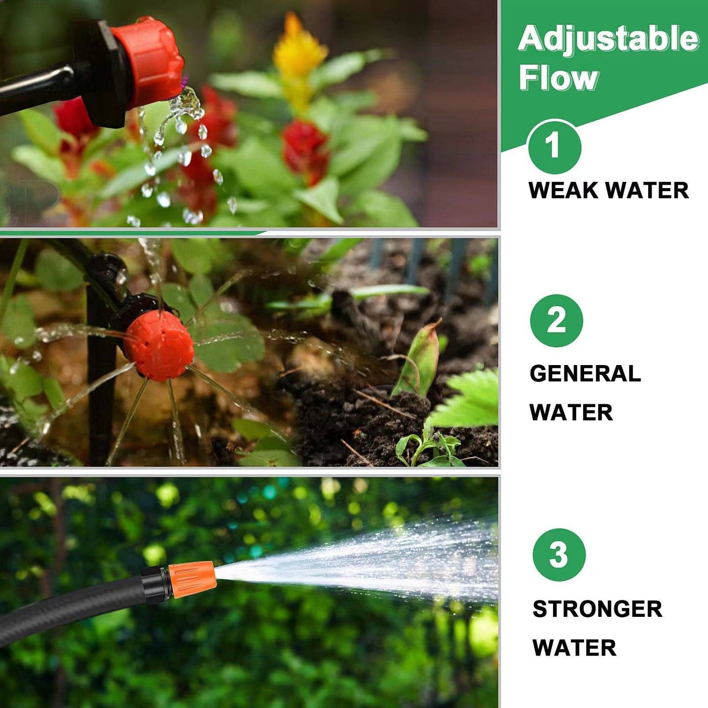 Garden Drip Irrigation Kit,164FT Greenhouse Micro Automatic Drip Irrigation System Kit With Blank Distribution Tubing Hose Adjustable Patio Misting Nozzle Emitters Sprinkler Barb - Growtochoice LLC