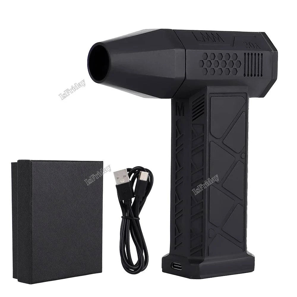 Powerful Mini Turbo Jet Fan: 110,000 RPM, 45m/s Wind Speed, Brushless Motor, Handheld Duct Fan for High-Performance Cyclone Turbo Electric Blowing - Growtochoice LLC