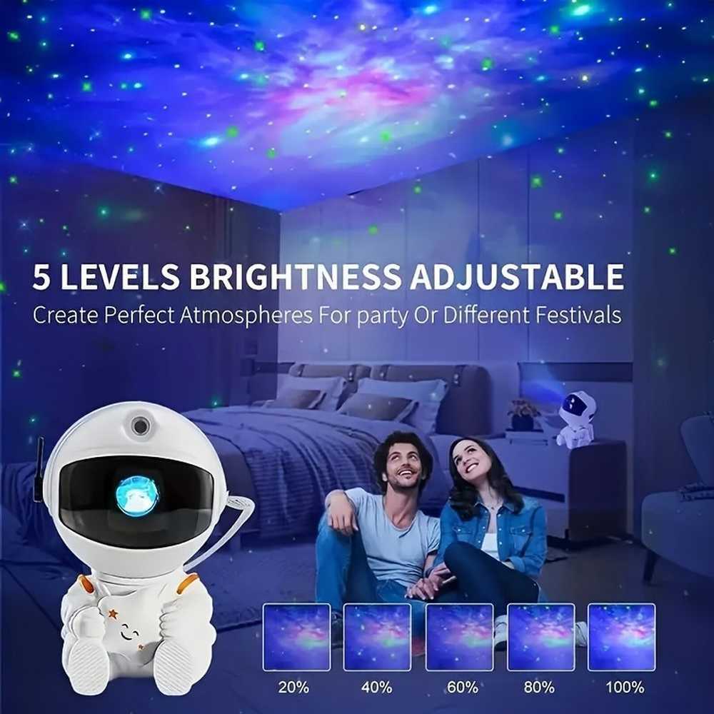 Astronaut Galaxy Projector, Star Projector Galaxy Night Light - Astronaut Light Projector, Starry Nebula Ceiling LED Lamp with Remote Control, - Growtochoice LLC
