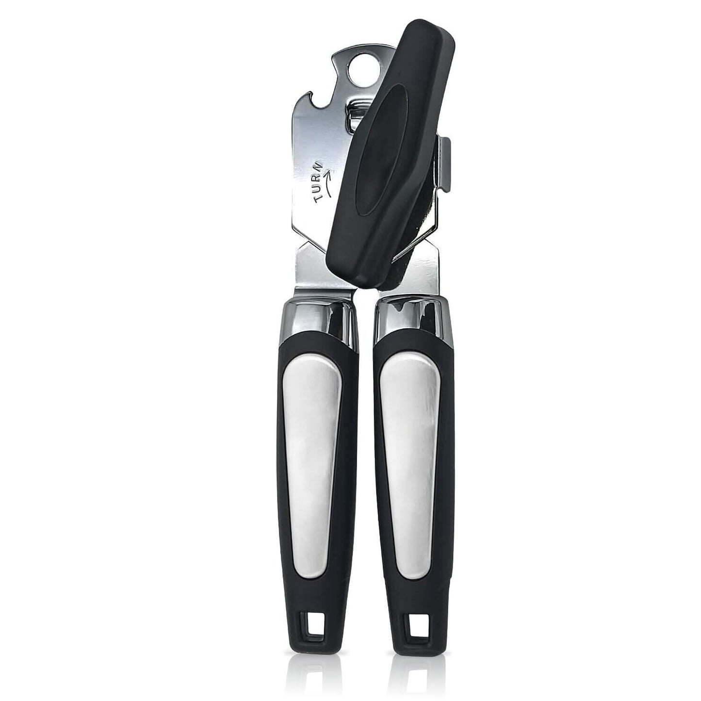 Can Opener Manual, Handheld Strong Heavy Duty Can Opener, Anti-slip Hand Grip, Stainless Steel Sharp Blade - Growtochoice LLC
