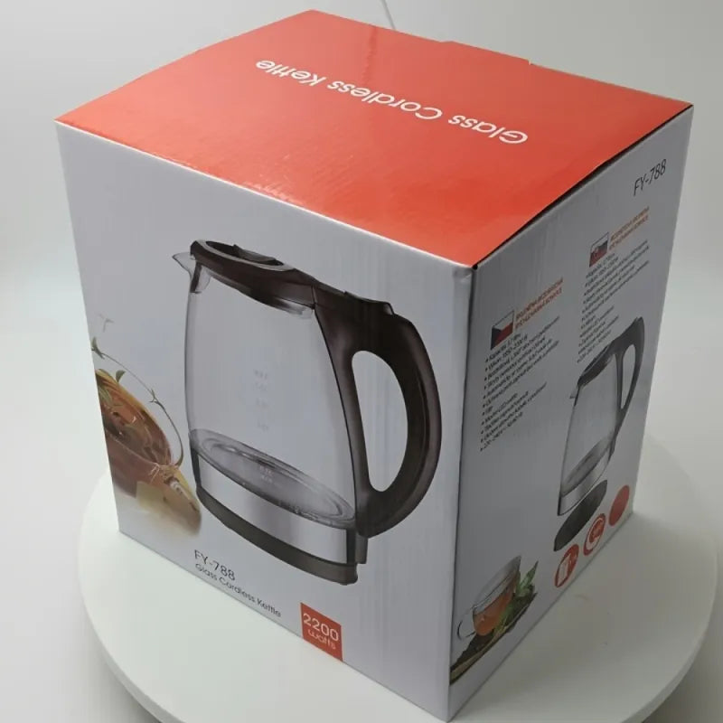 Electric Kettle With Stainless Steel Filter And Inner Lid, 1200W Wide Opening 1.7L Glass Tea Kettle & Hot Water Boiler Black - Growtochoice LLC