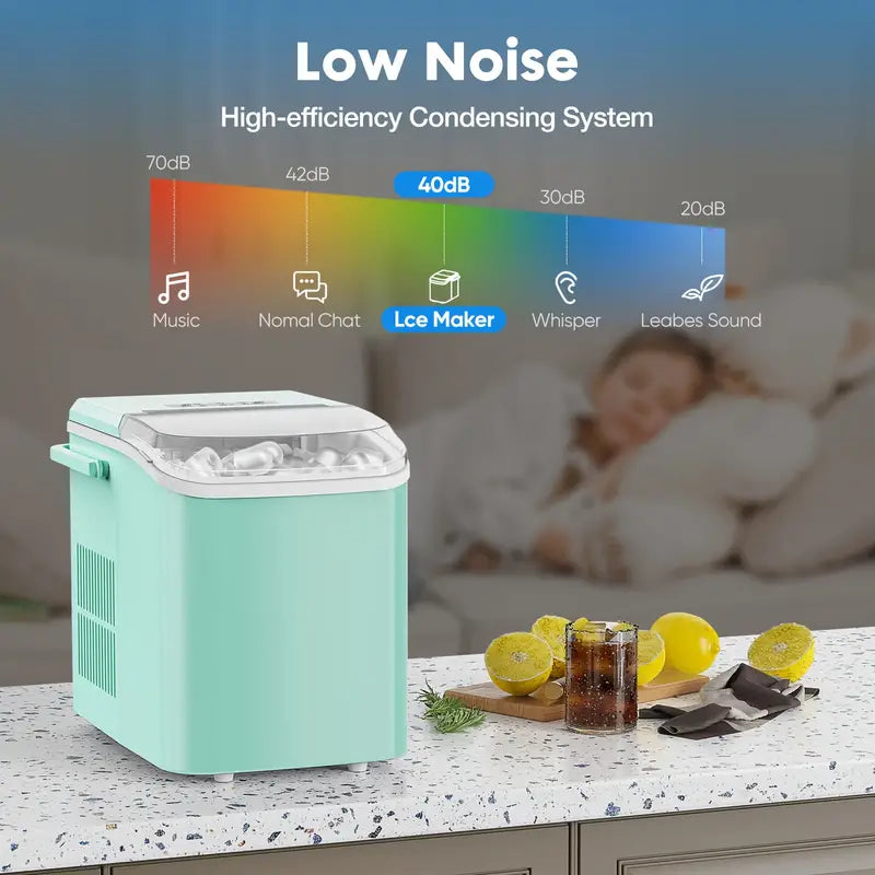 Countertop Ice Maker, 9 Cubes in Only 6 Minutes - Growtochoice LLC