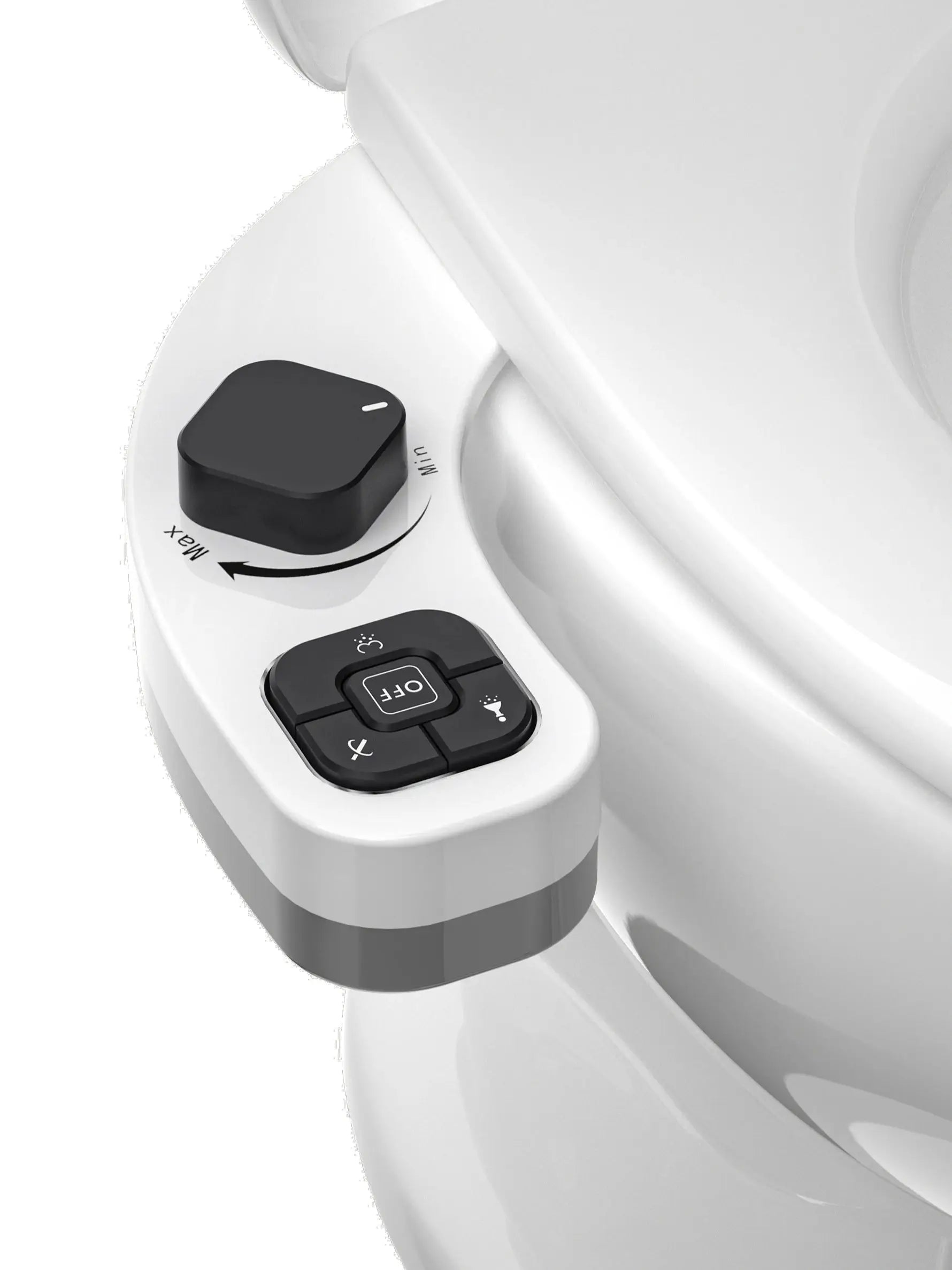 Black Button Bidet - Non-Electric Self Cleaning Bidet Water Sprayer Toilet Seat - Growtochoice LLC