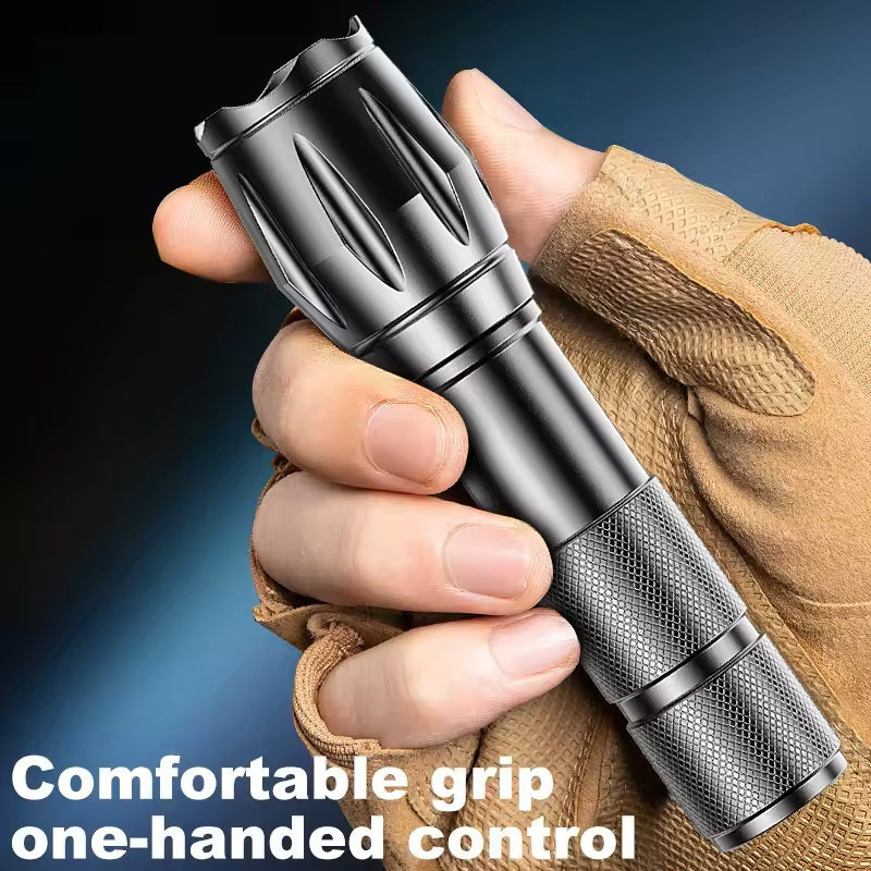 18650 High-Power LED Flashlight, USB Rechargeable, Zoomable Camping Light - Growtochoice LLC