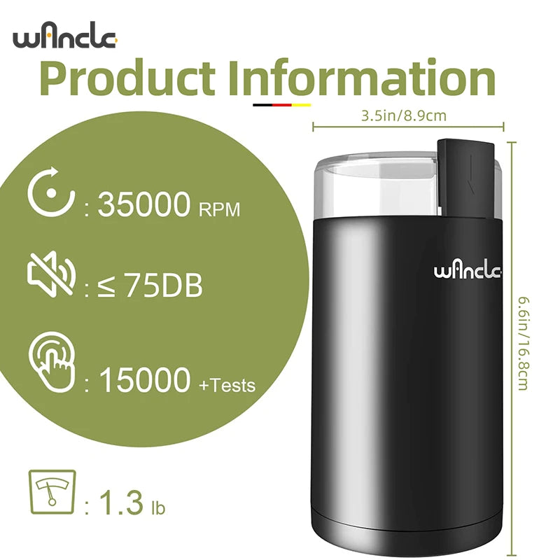 "200W High-Power Coffee Grinder, Multifunctional 220V/120V" - Growtochoice LLC