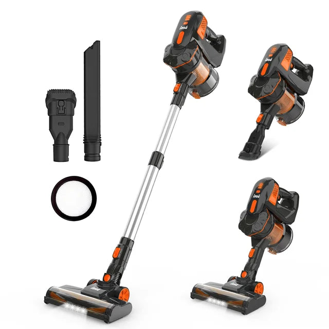 INSE V770 Cordless Vacuum, Powerful Brushless Motor, Quiet & Lightweight, Orange - Growtochoice LLC