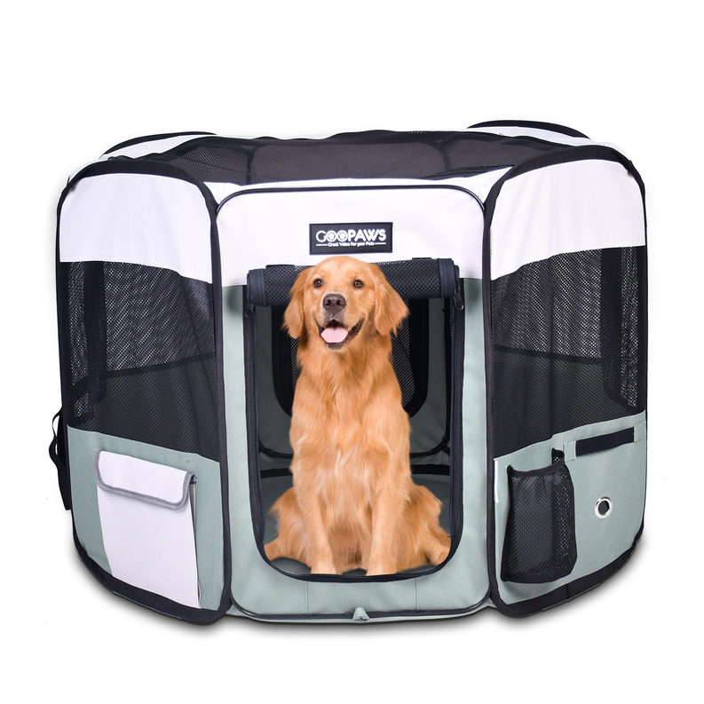 GROWTOCHOICE - Pet Dog Playpens: Portable Soft Exercise Pens for Dogs, Cats, Kittens, and Rabbits - Available in Multiple Sizes with Carry Bag - Perfect for Indoor/Outdoor Use - Growtochoice LLC