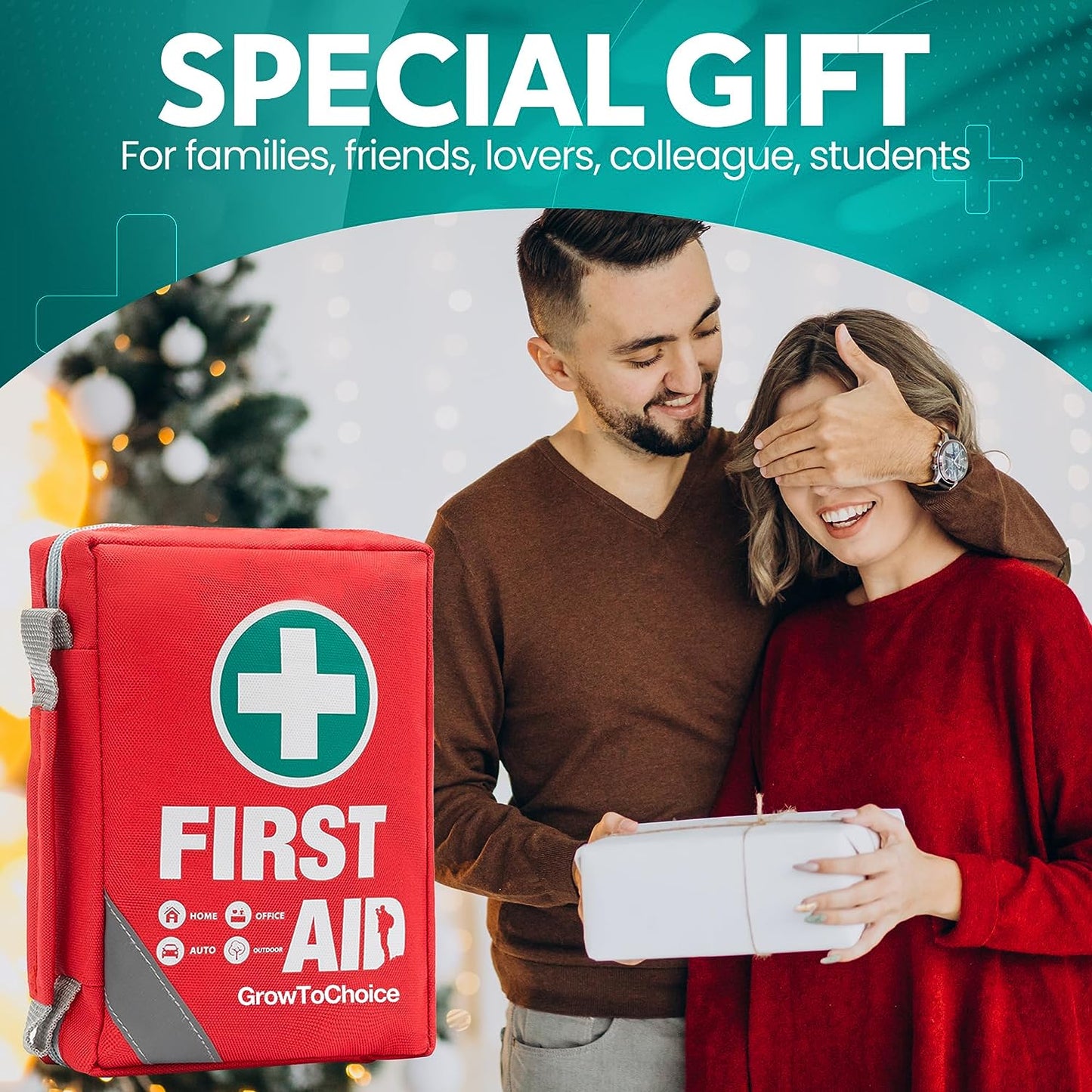 First Aid Kit Portable Emergency Medicine Bag First Aid Products for Minor Wound Care - Growtochoice LLC