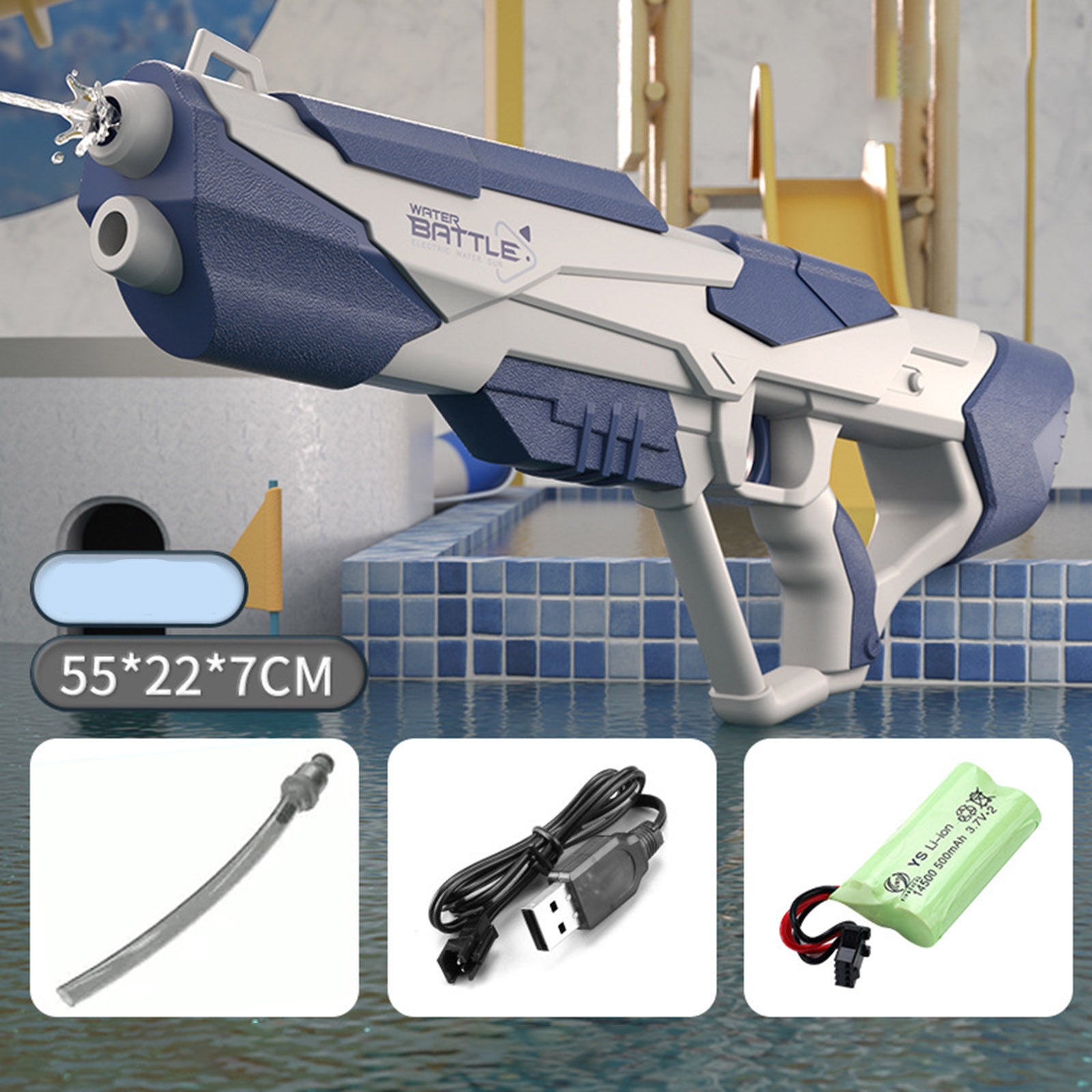 Space Water Gun Electric Automatic Water Absorption Water Fights Toy Outdoor Beach Swimming Pool Bath Toys For Children Kid Gift - Growtochoice LLC