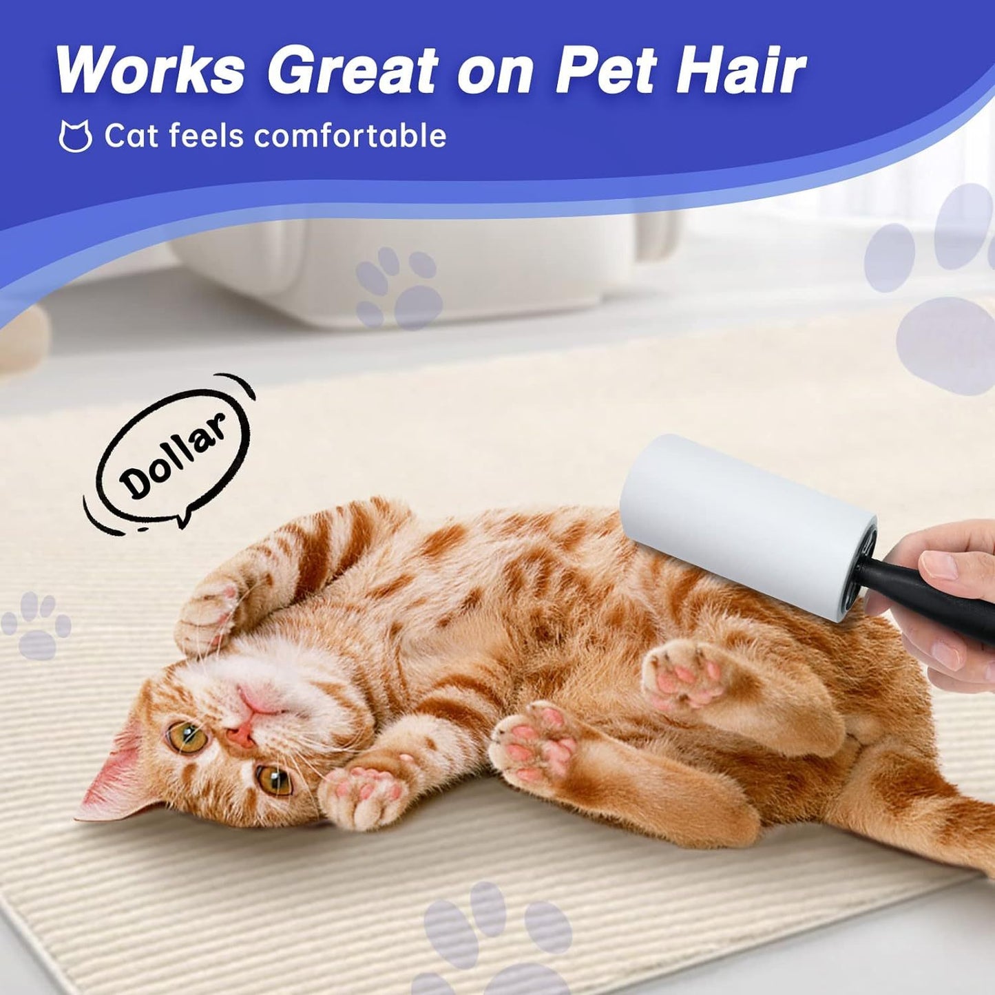 **Extra Sticky Pet Hair Lint Rollers, 540 Sheets with 4 Refills & 2 Handles** - Growtochoice LLC