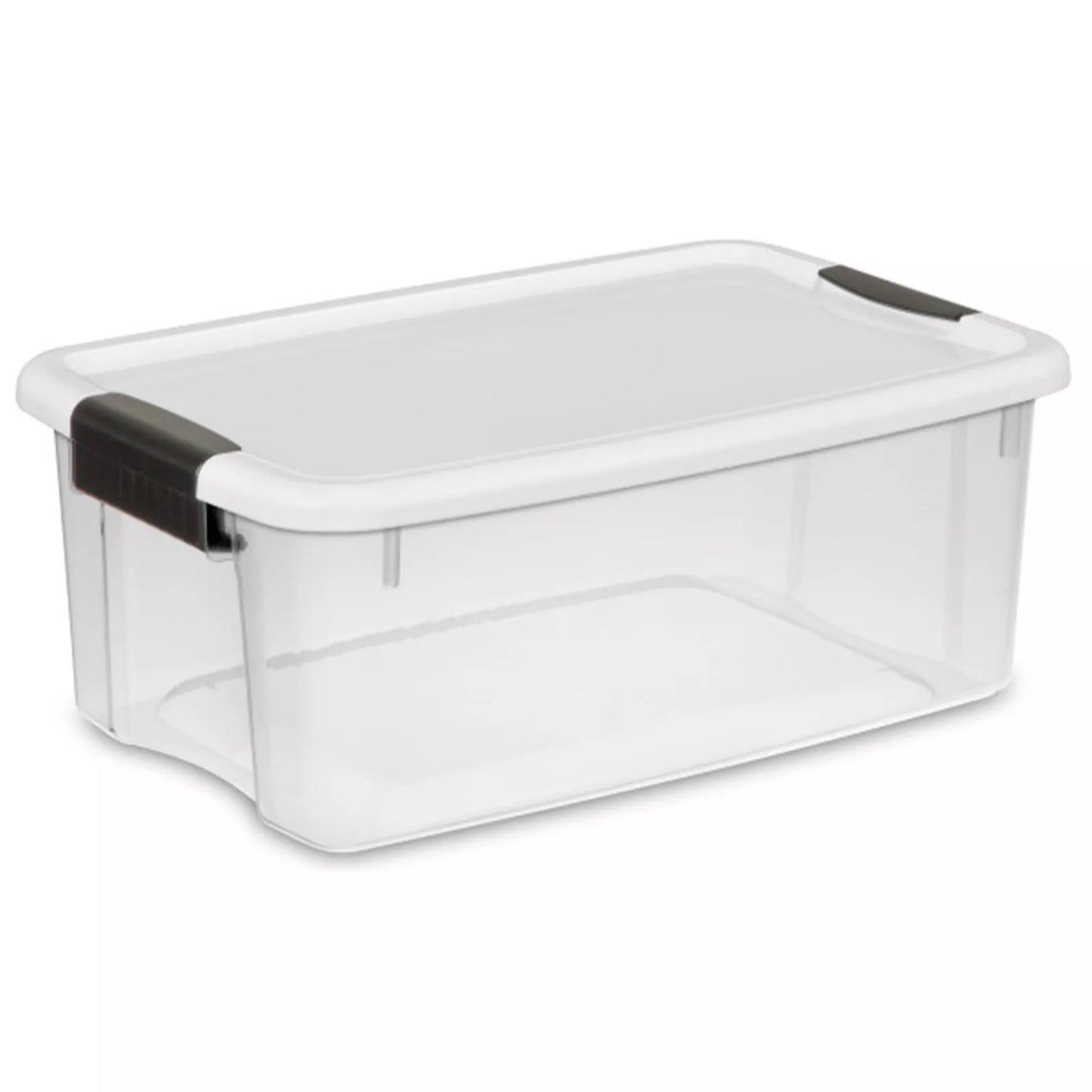 Sterilite 18 Qt Clear Plastic Stackable Storage Bin w/ White Latch Lid, 18 Pack - Growtochoice LLC