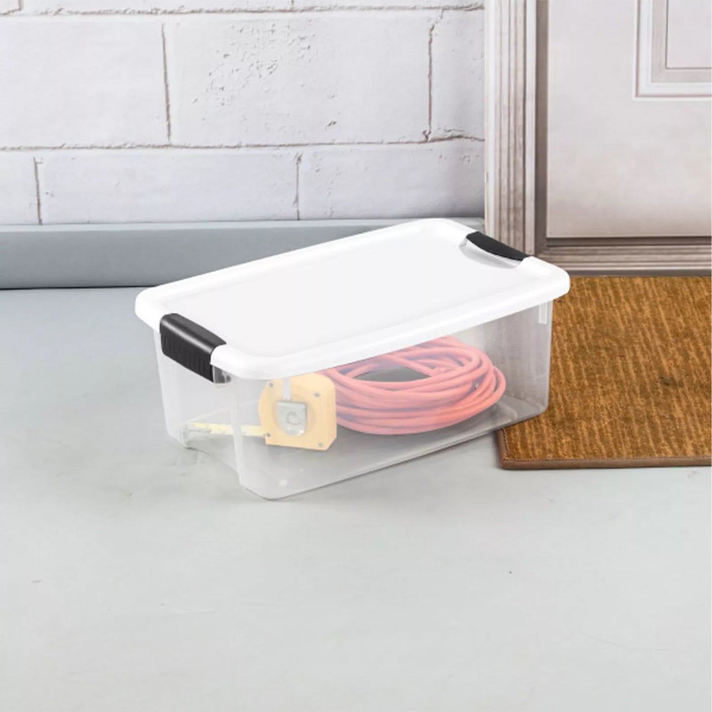 Sterilite 18 Qt Clear Plastic Stackable Storage Bin w/ White Latch Lid, 18 Pack - Growtochoice LLC