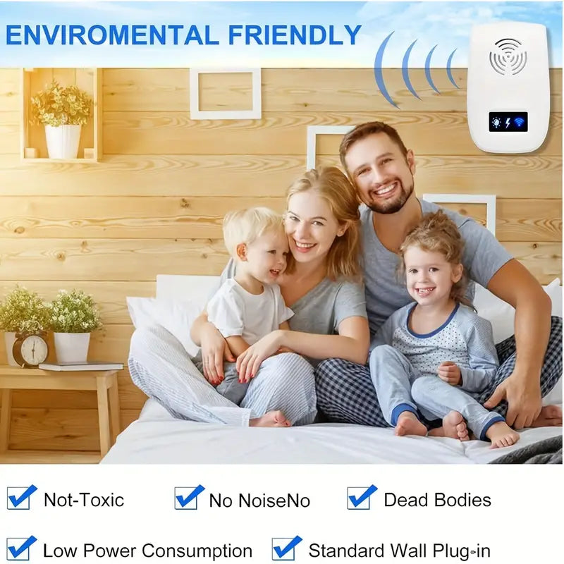 "Ultrasonic Pest Repeller 6-Pack, Electronic Plug-In for Mice, Roaches, Spiders, Ants, Flies & Bugs (White)" - Growtochoice LLC