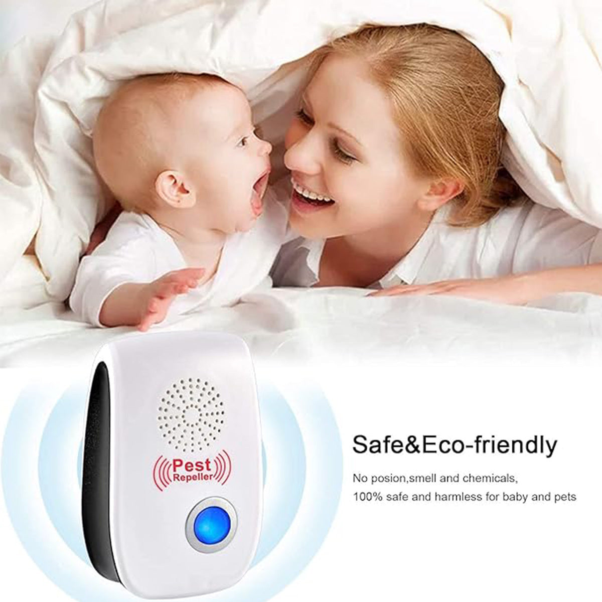 Ultrasonic Pest Repeller 6-Pack, Plug-In for Mice, Roaches, Spiders & Bugs (White) - Growtochoice LLC