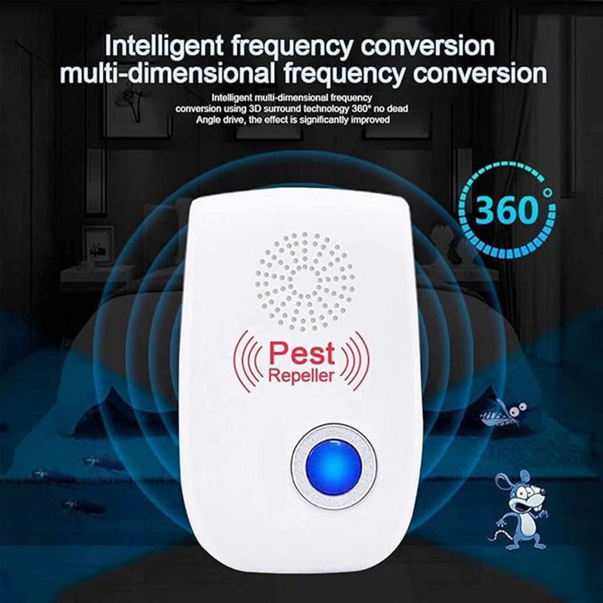 Ultrasonic Pest Repeller 6-Pack, Plug-In for Mice, Roaches, Spiders & Bugs (White) - Growtochoice LLC