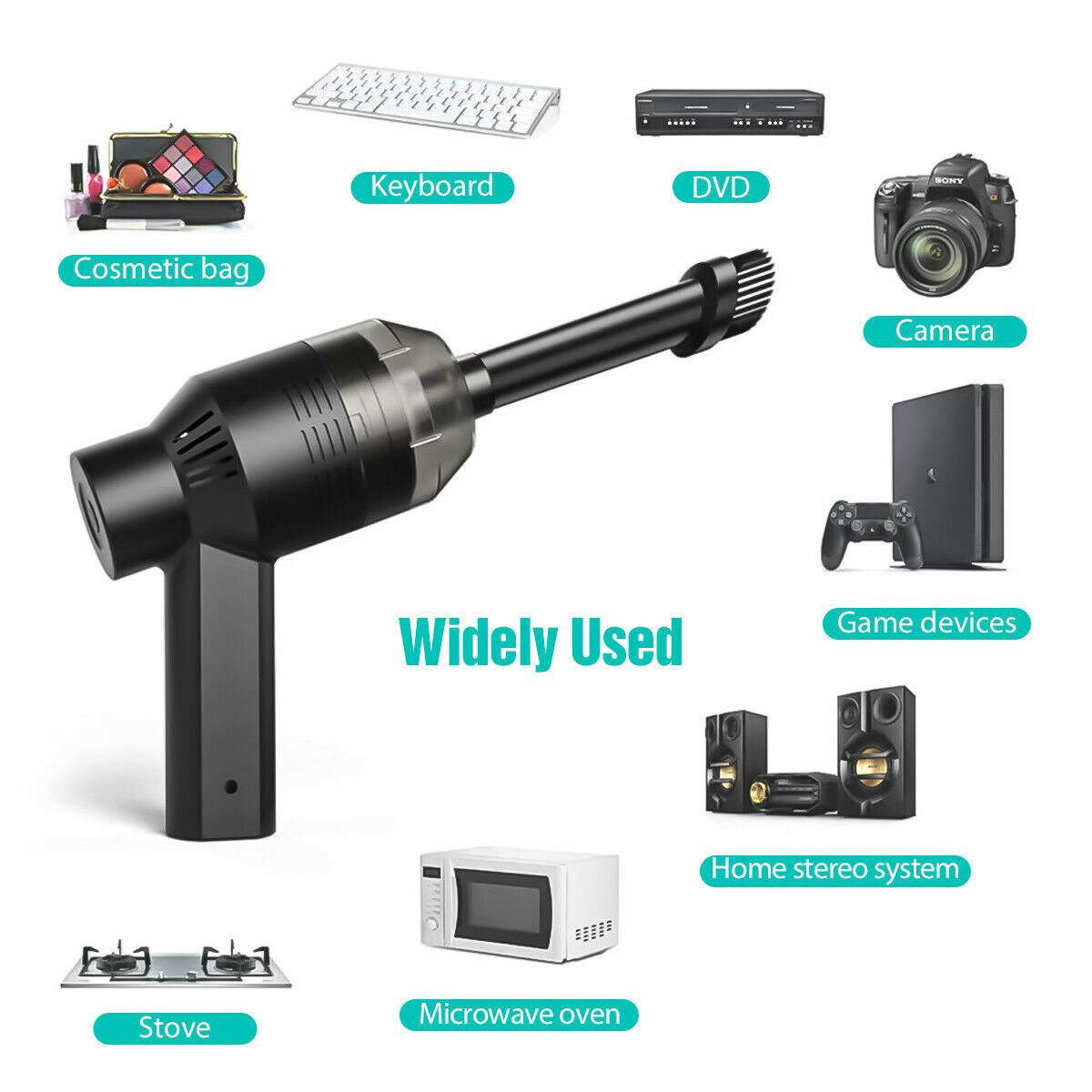 "USB Rechargeable Cordless Keyboard Vacuum Cleaner with Cleaning Gel – Portable Computer Cleaner for Car, Laptop, PC, Piano, and Pet Hair" - Growtochoice LLC