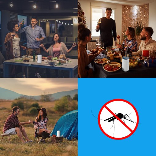 Portable Rechargeable Mosquito Repeller: Spmou's 25’ Protection Zone with 72-Hour Refill, No Spray or DEET - Growtochoice LLC