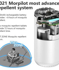Portable Rechargeable Mosquito Repeller: Spmou's 25’ Protection Zone with 72-Hour Refill, No Spray or DEET - Growtochoice LLC
