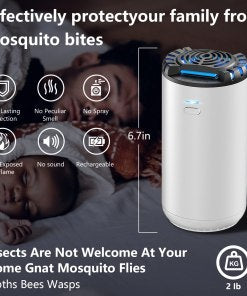 Portable Rechargeable Mosquito Repeller: Spmou's 25’ Protection Zone with 72-Hour Refill, No Spray or DEET - Growtochoice LLC