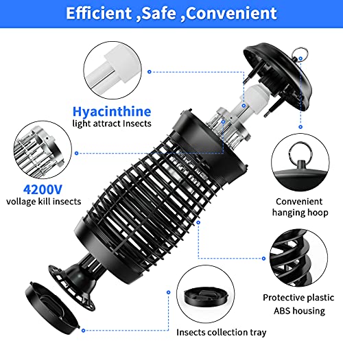 High-Powered Morpilot Outdoor Bug Zapper: 4200V Electric Mosquito Killer, 25W Lamp for 2500 Sq. Ft. Indoor/Outdoor Insect Control - IP65 Waterproof - Growtochoice LLC
