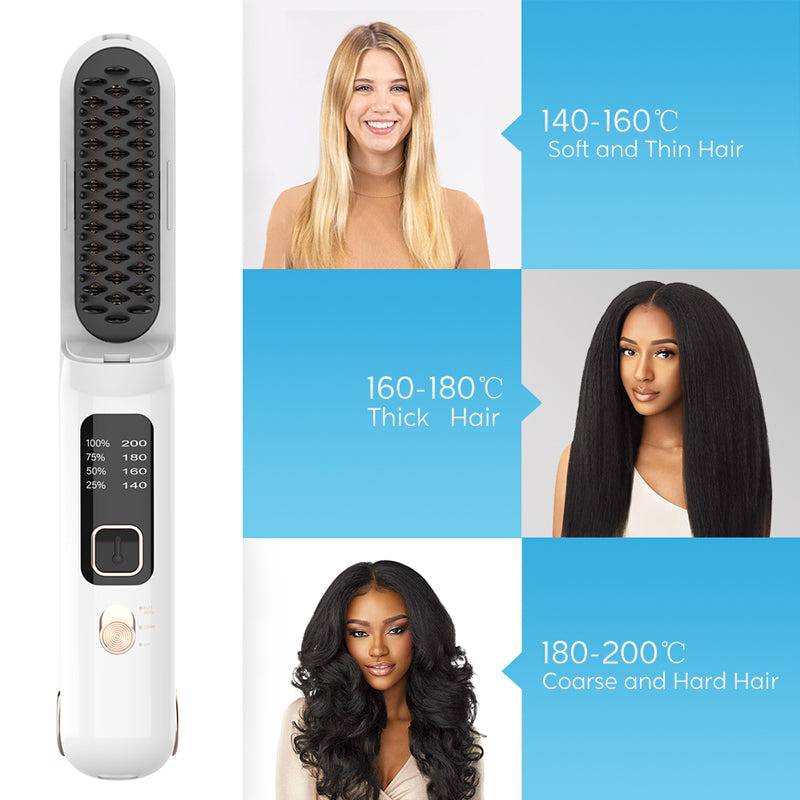 Wireless Professional Hair Straightener & Comb - Growtochoice LLC