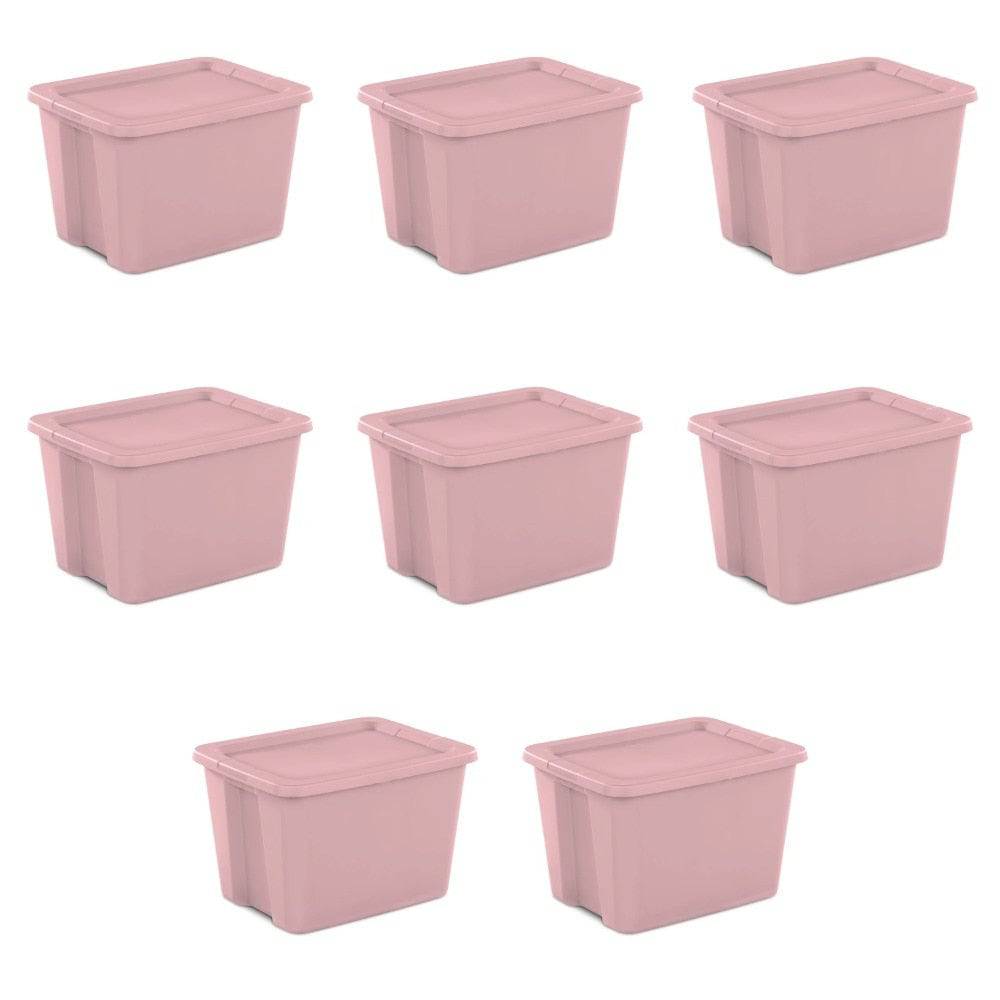 18 Gallon Tote Box Plastic, Set of 8 storage box closet organizer organizer box - Growtochoice LLC