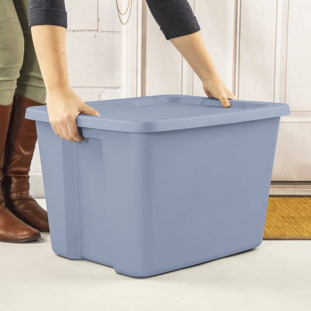 18 Gallon Tote Box Plastic, Set of 8 storage box closet organizer organizer box - Growtochoice LLC