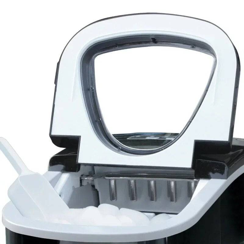 26 lb. Countertop Ice Maker, Black/ Stainless Steel - Growtochoice LLC