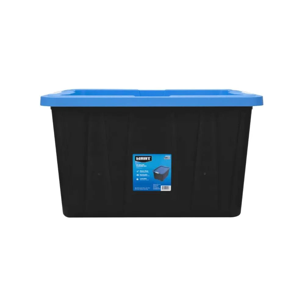 27 Gallon Heavy Duty Latching Plastic Storage Bin Container, Black, Set of 4, Strong and Durable, 28.90 X 20.50 X 16.50 Inches - Growtochoice LLC