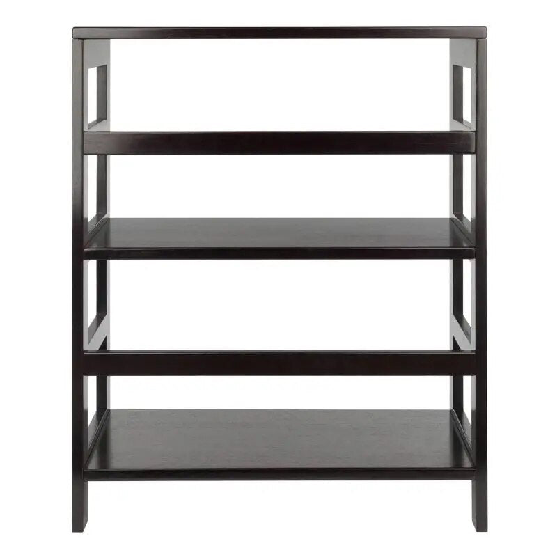 29.21" 2 Tier Leo Shelf Storage or Bookshelf Wide Espresso Brown