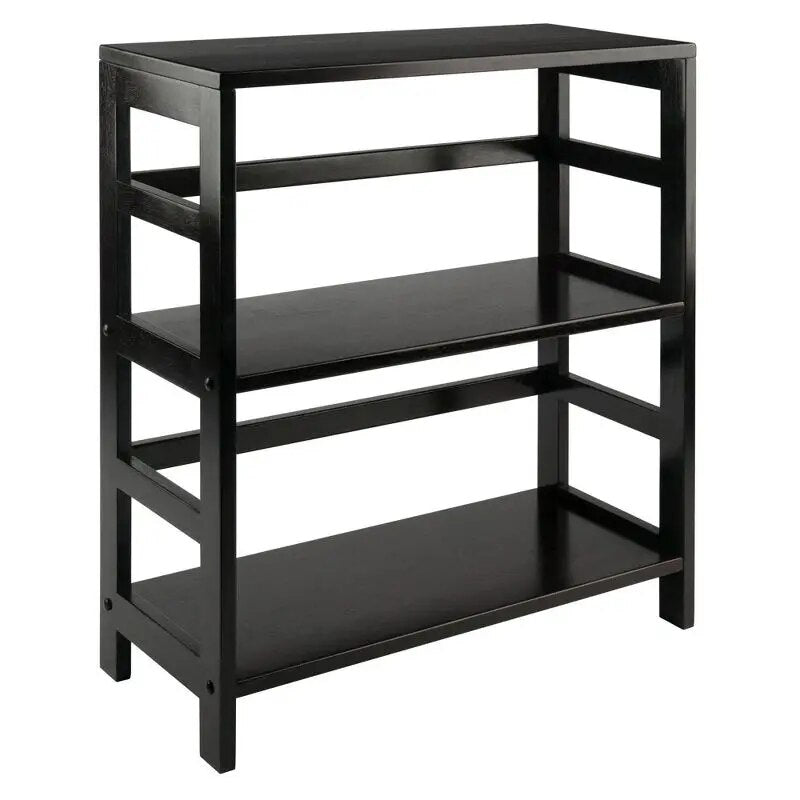 29.21" 2 Tier Leo Shelf Storage or Bookshelf Wide Espresso Brown