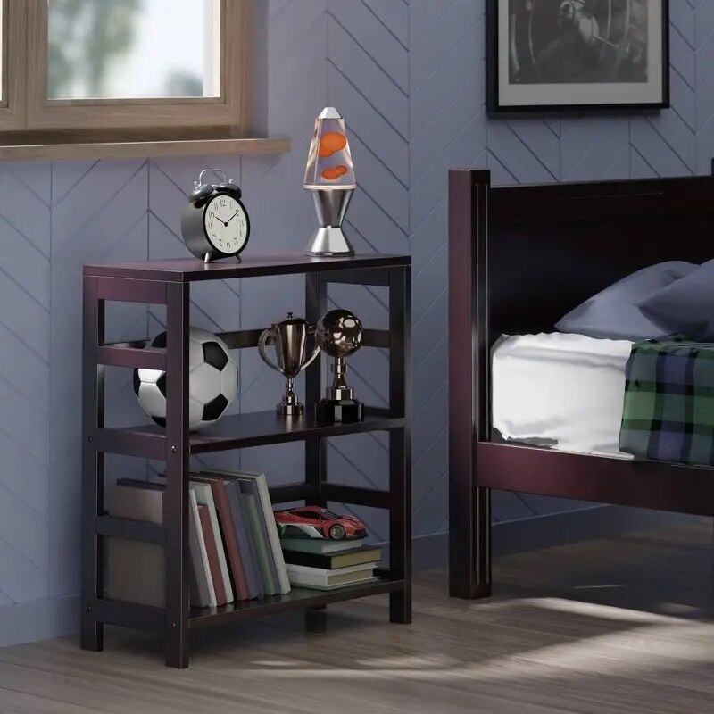 29.21" 2 Tier Leo Shelf Storage or Bookshelf Wide Espresso Brown