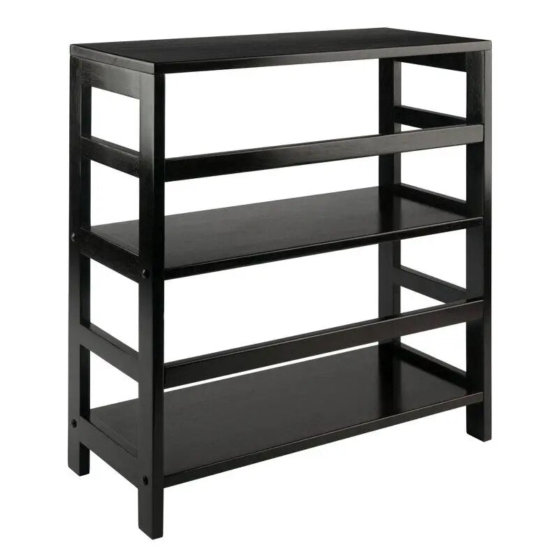 29.21" 2 Tier Leo Shelf Storage or Bookshelf Wide Espresso Brown