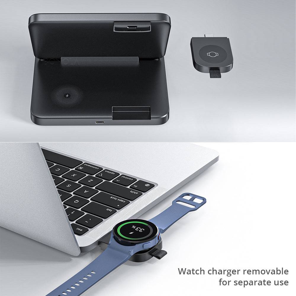 Foldable Wireless Charger 3 in 1 Station for Samsung Z Fold 3/Z Flip4 - Growtochoice LLC