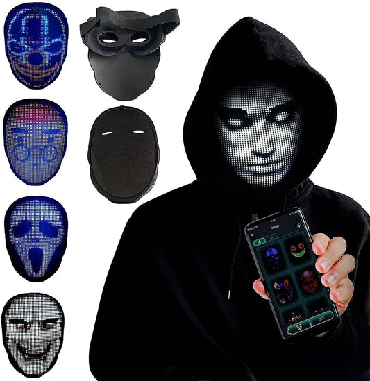 Full LED Face Mask for Halloween - Growtochoice LLC