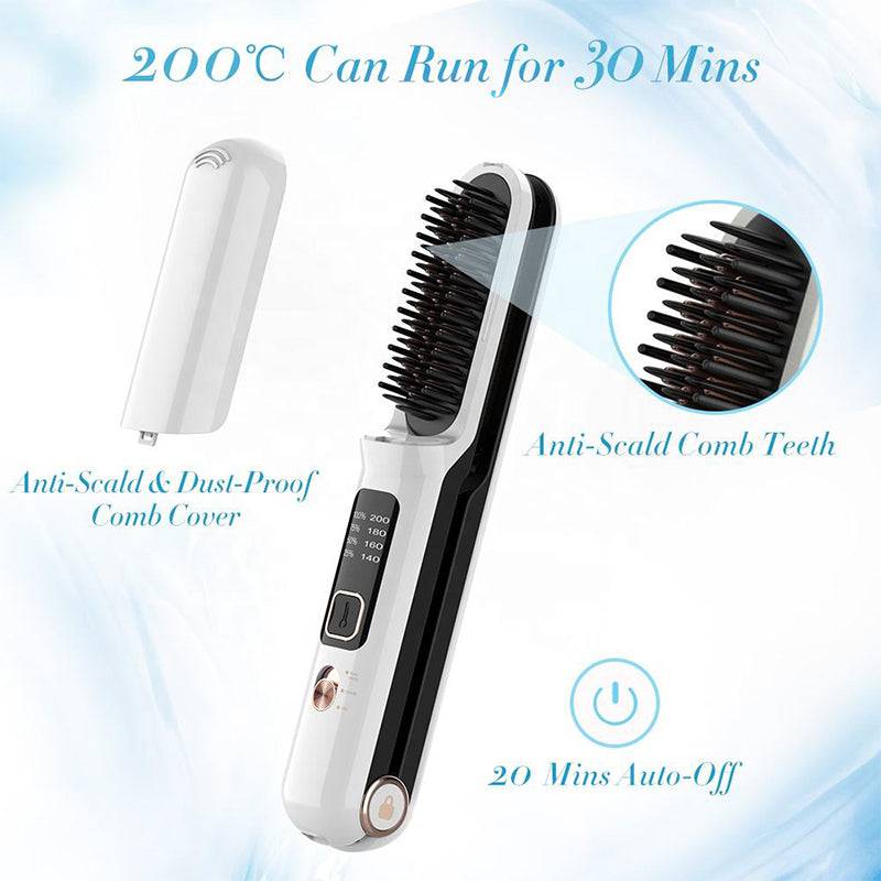 Wireless Professional Hair Straightener & Comb - Growtochoice LLC