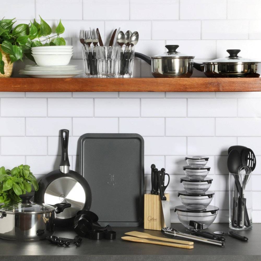 71-Piece Stainless Steel Silver Cookware Combo Set - Growtochoice LLC
